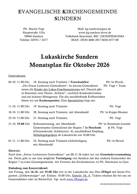 Monatsplan Lukaskirche September 2026